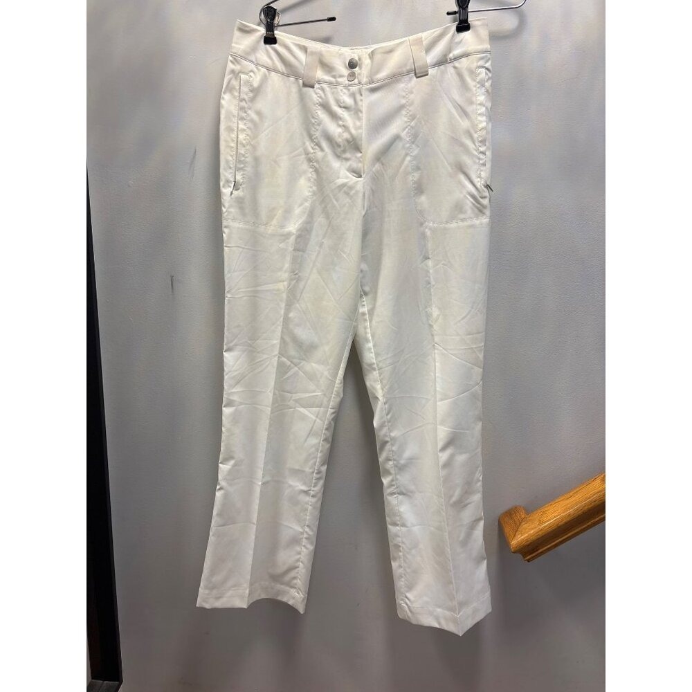 Nike Golf Pants Womens 29x29 White Good Straight‎ Leg Zipper Pockets Athletic
